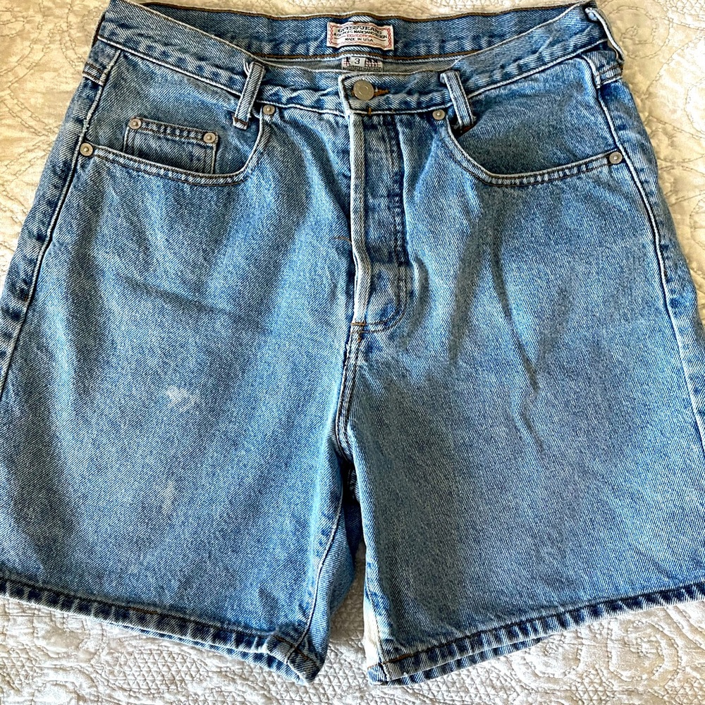 Vintage Guess Denim Shorts Size 3 Georges‎ Marciano 90’s High Rise Button Fly